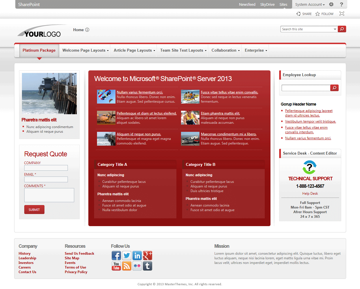 <h1>SharePoint 2013 Theme - SharepointPackages.Com