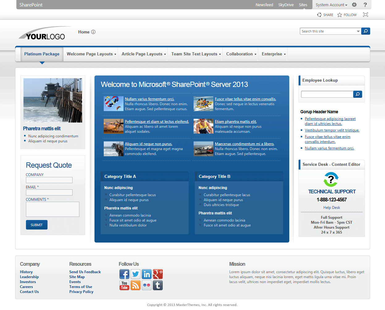 <h1>SharePoint 2013 Theme - SharepointPackages.Com